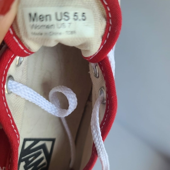 Vans Sneakers red Mens 5.5 women 7 - Picture 10 of 10